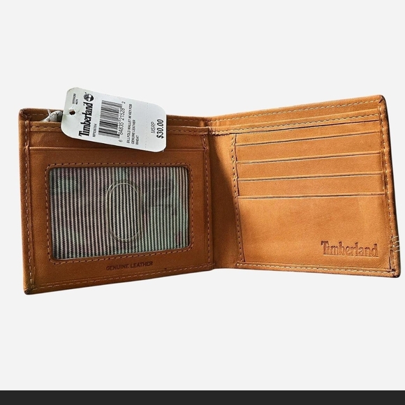 Timberland Men's Tan Leather Card Holder - Picture 2 of 3